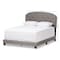 Baxton Studio Lexi Modern Light Grey Upholstered Queen Size Bed 136-7440 - alternate 5